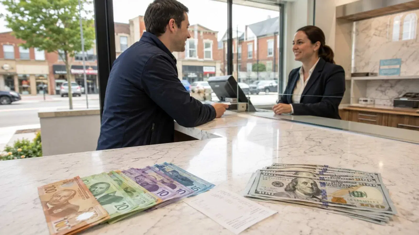 Feature image for Exchanging Canadian dollars and United States dollars in Newmarket